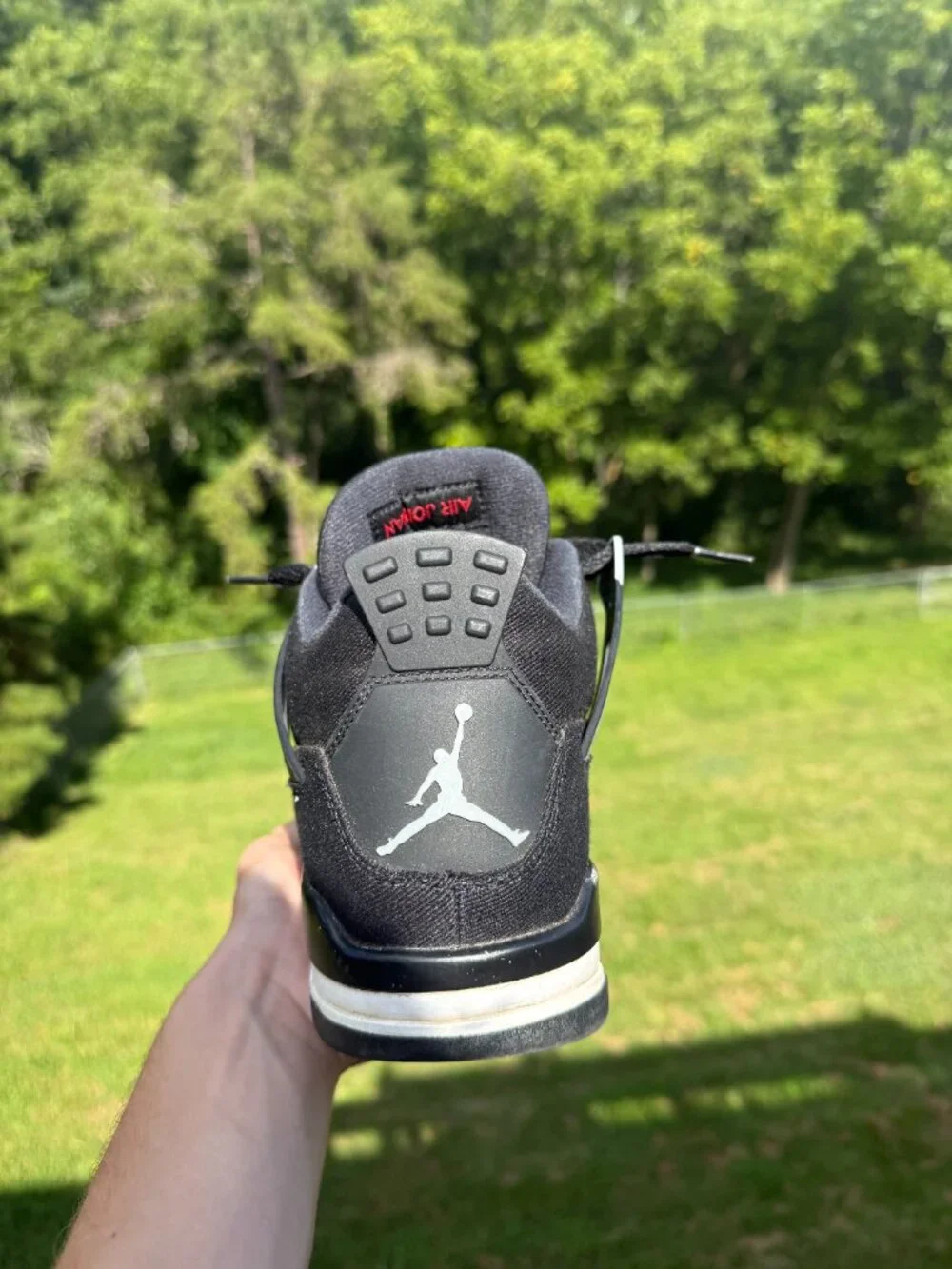 jordan 4 black canvas 10 mens!